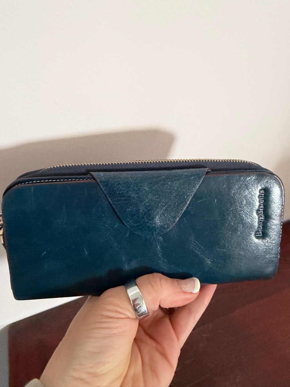 Borgäsets Women's Genuine Leather RFID Blocking Large Capacity Clutch Wallet